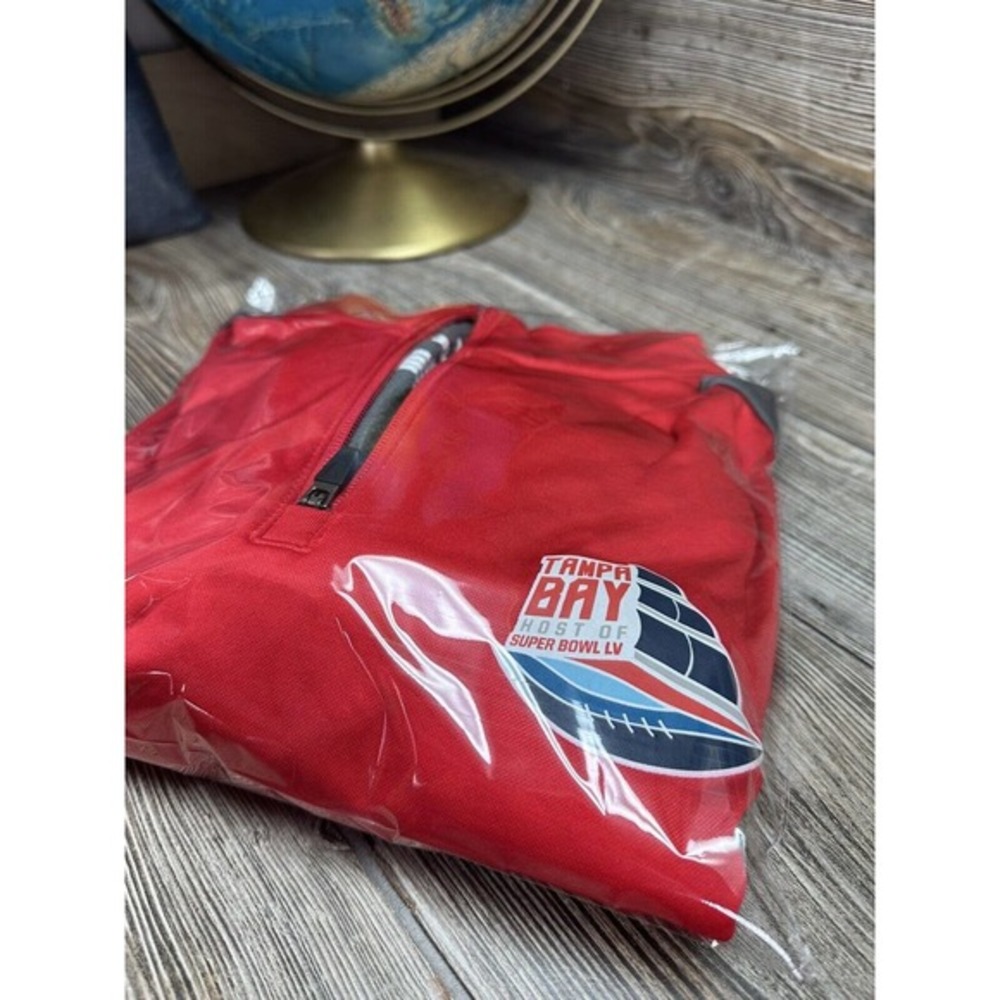 Fanatics Ambassador Pullover Tampa Bay Super Bowl LV Adult Medium Red‎ NFL Bucs - Picture 9 of 9